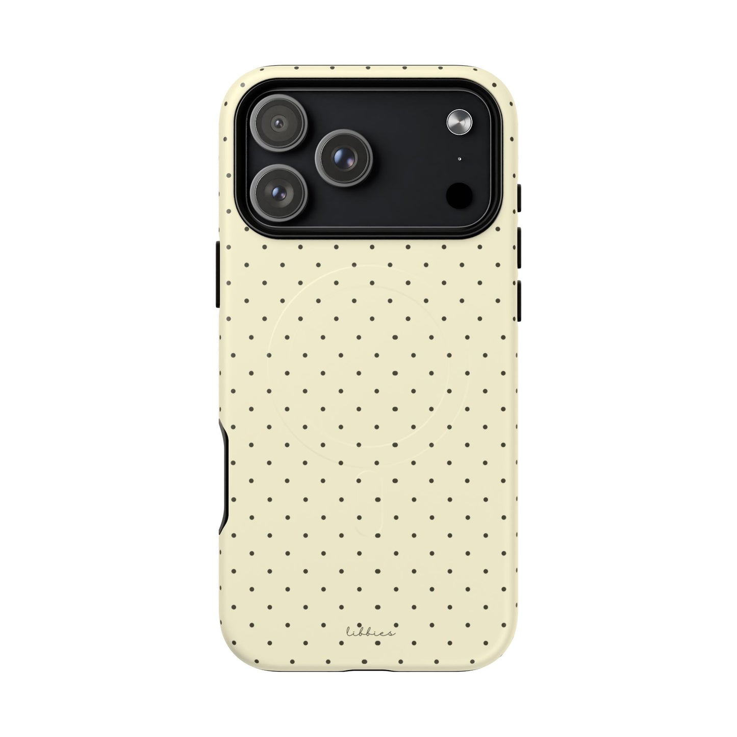 YELLOW/BROWN POLKA DOT