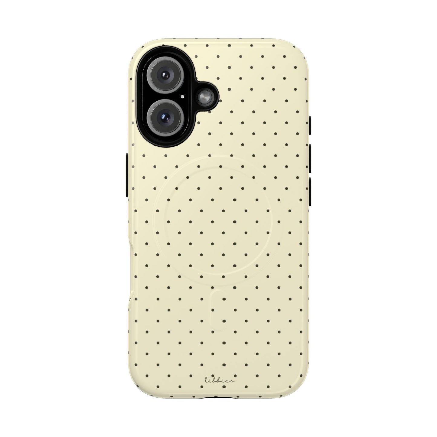 YELLOW/BROWN POLKA DOT