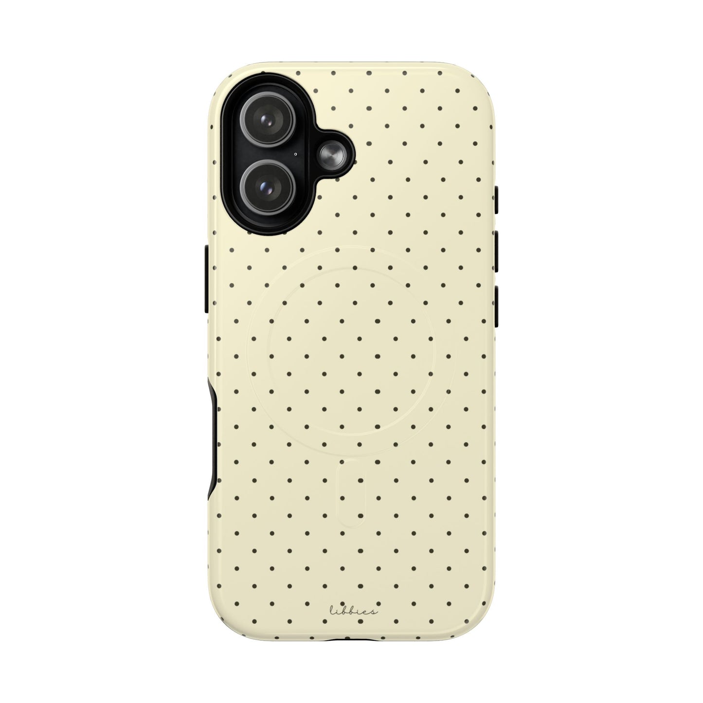 YELLOW/BROWN POLKA DOT